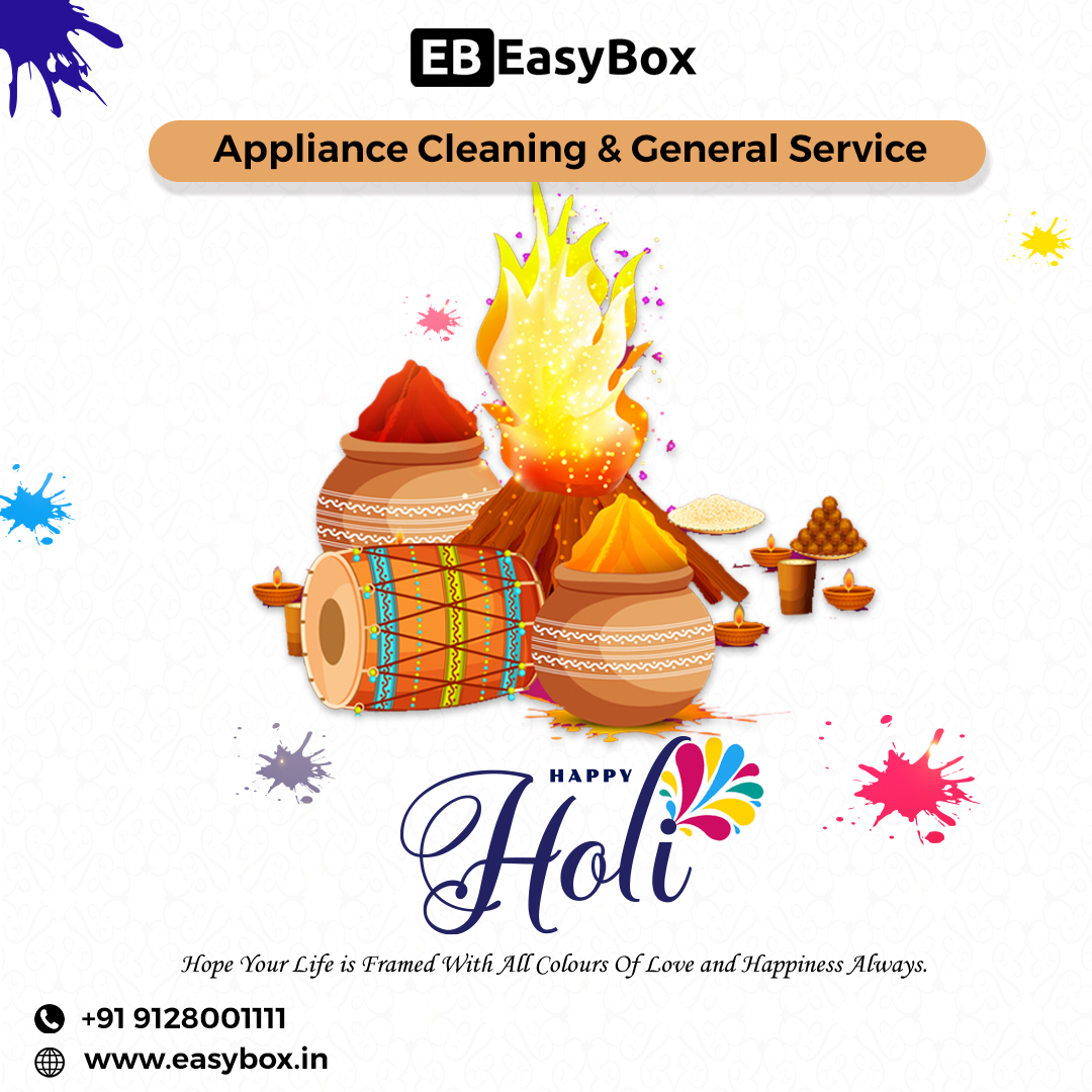 Easybox Holi — Social Media design by Abhijit